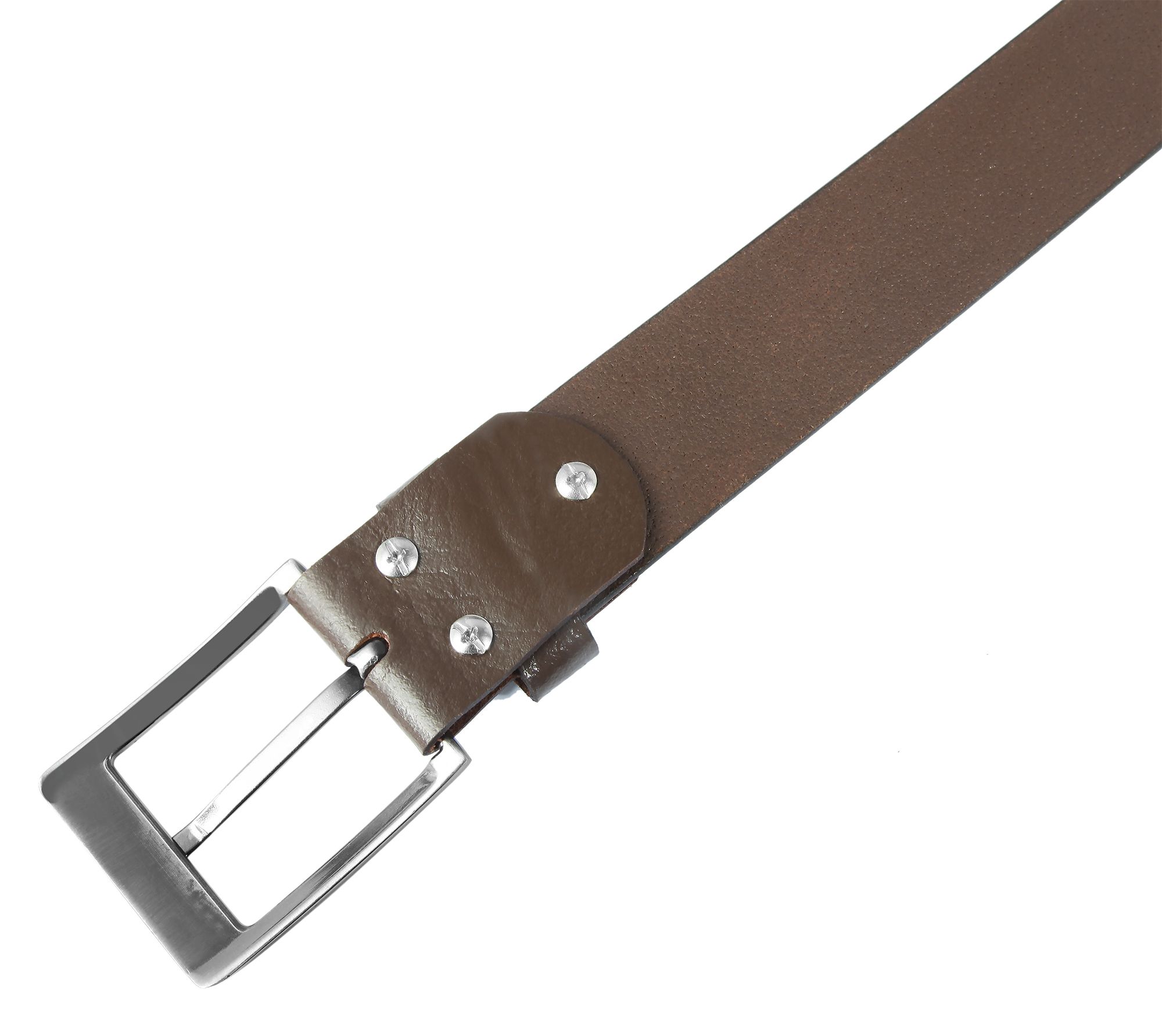 Leonardo Verrelli Echt Leder Gürtel, kürzbar, dunkelbraun, 100 cm