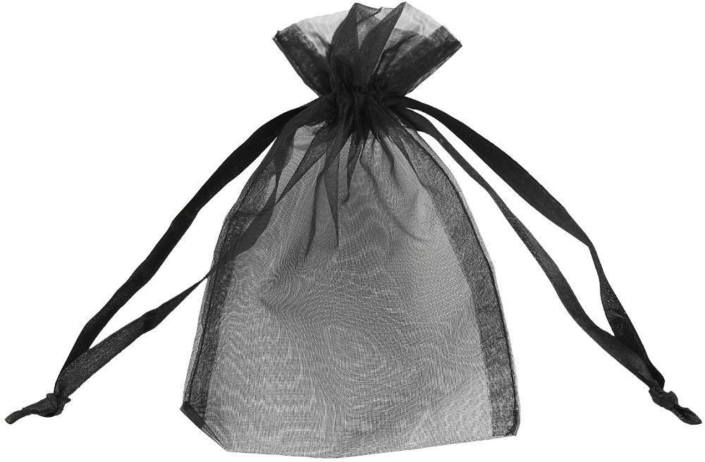 50er-Set Organza-Schmuckbeutel (10 x 15 cm), schwarz