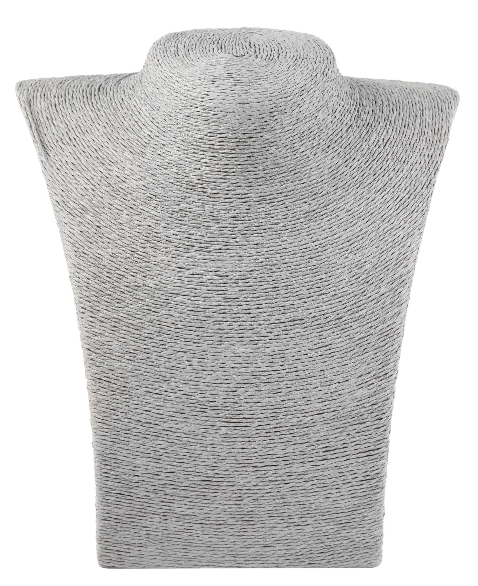 Büste aus Bastfaser, grau, 23 cm x 19,5 cm x 5,5 cm