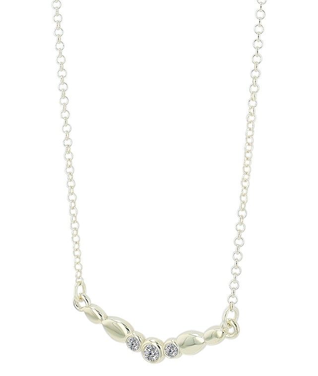 333/- Gold "Marit" Halskette mit Zirkonia, 8 Karat, Gelbgold