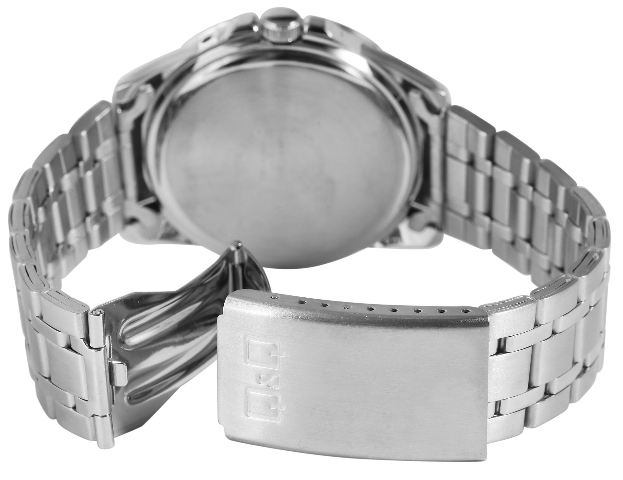 Q&Q Herrenuhr mit Edelstahlarmband, 5 bar