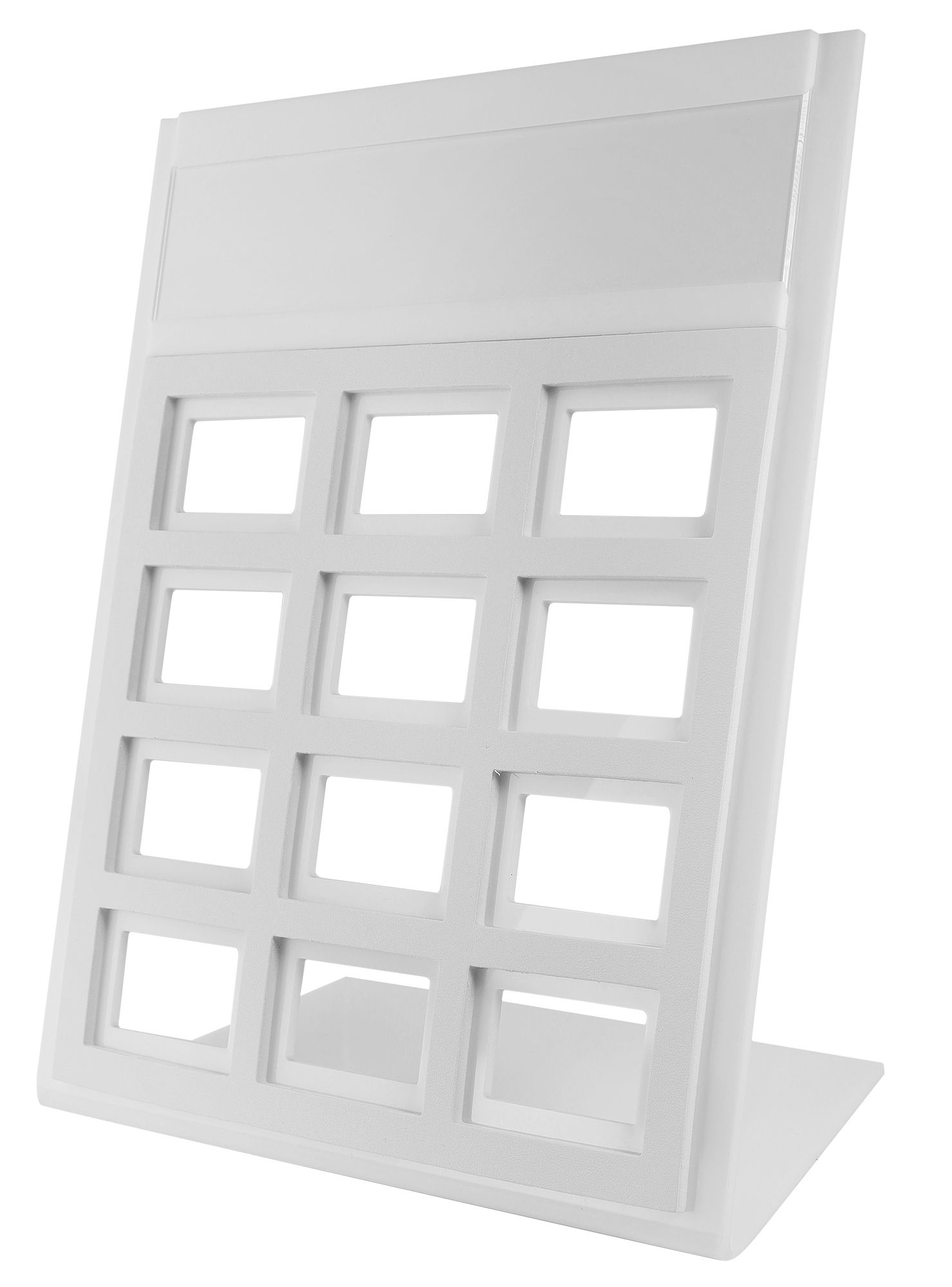 Schmuckdisplay aus Kunststoff in weiß 25 x 22 x 10 cm (für Schmuckkarten 7600034)