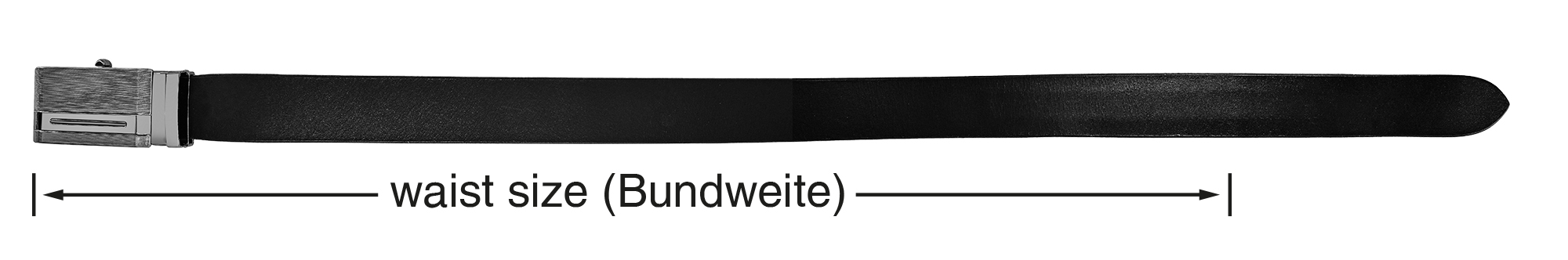 Leonardo Verrelli Echtleder Automatik-Gürtel, max. 120 cm/ 35 mm, schwarz -kürzbar