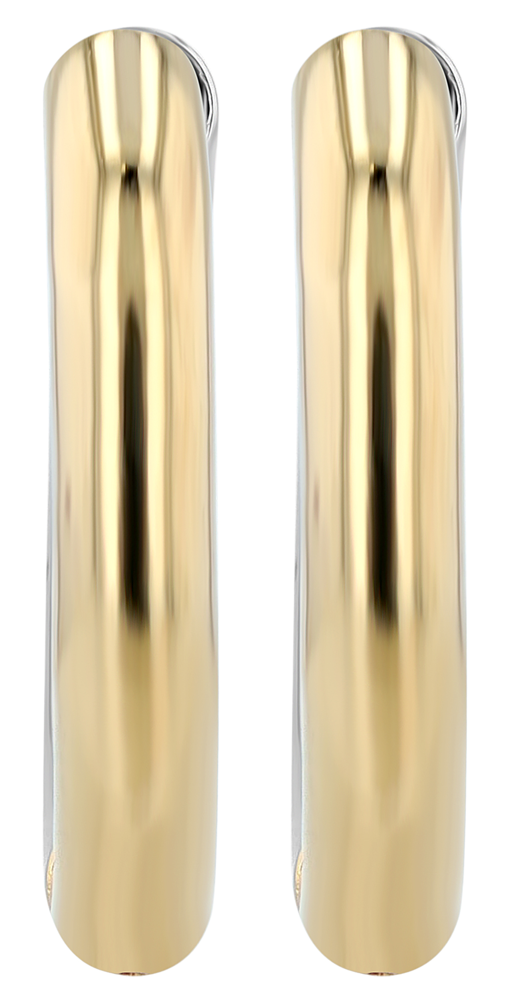 "Aditi" ovale Creole aus Edelstahl, bicolor (silberfarben/ goldfarben)
