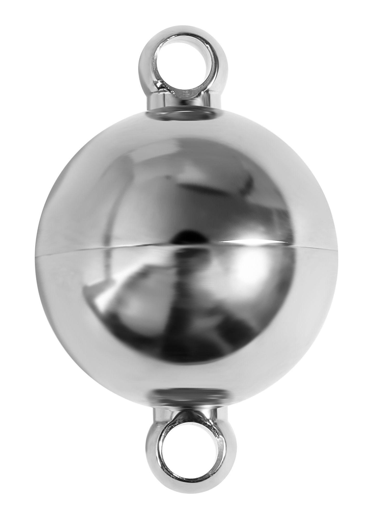 Edelstahl Kugel-Magnetschließe silberfarben, Ø 14 mm