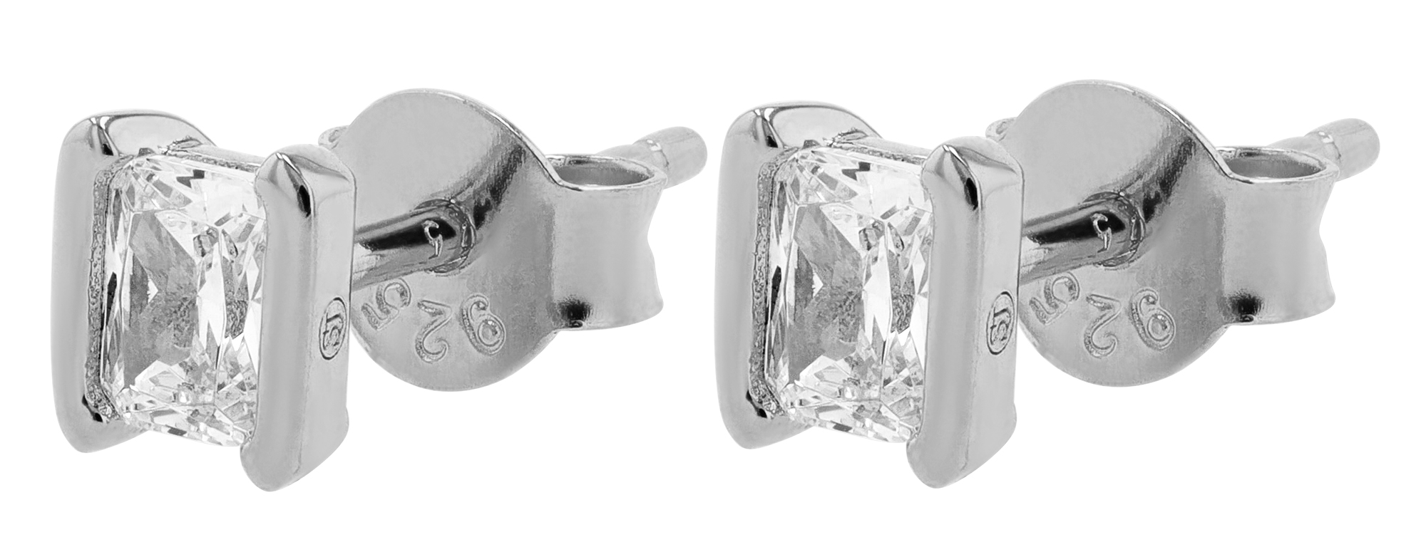 Sif Jakobs Jewellery 925/- Echt Silber Ohrstecker "Roccanova Piccolo", Zirkonia, rhod.