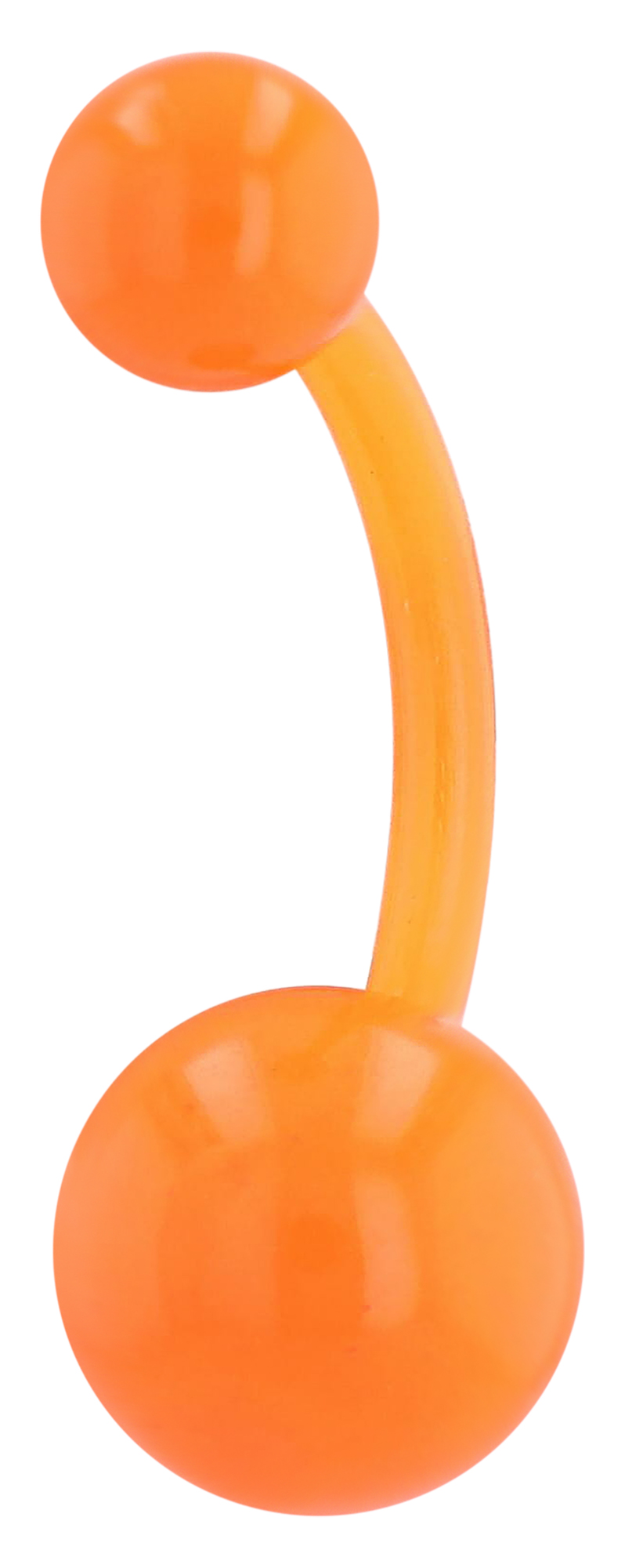 "Mirnesa" Bauchnabelpiercing, VE 6 aus Kunststoff, Länge 10 mm/ Stärke 1,5, orange