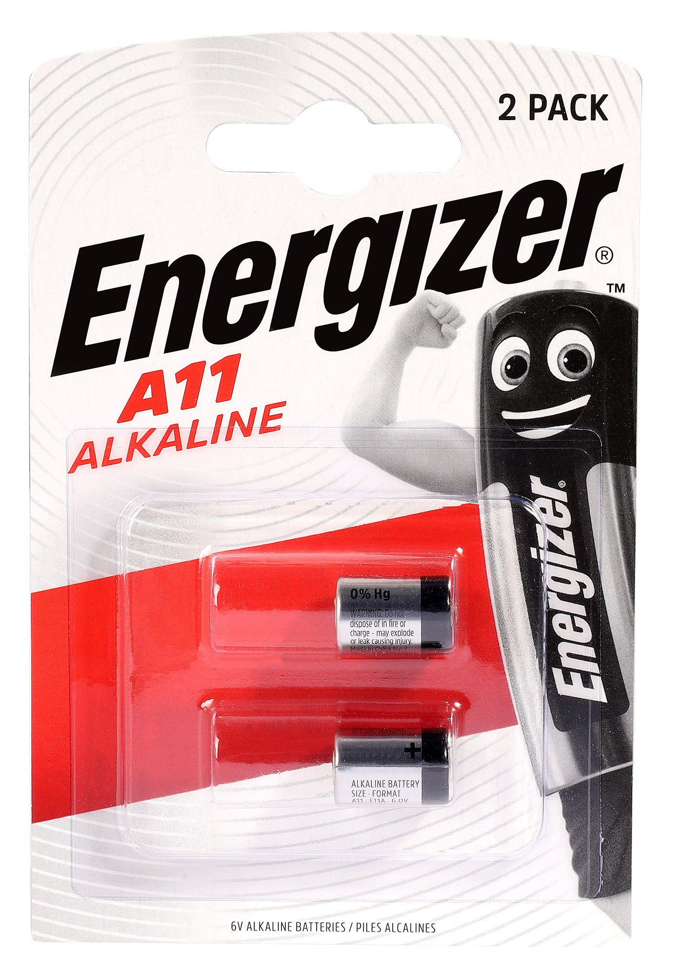 Energizer A11/E11A Alkaline 2er Spezial-Batterie 11 A Alkali-Mangan 6 V 38 mAh 2 St.