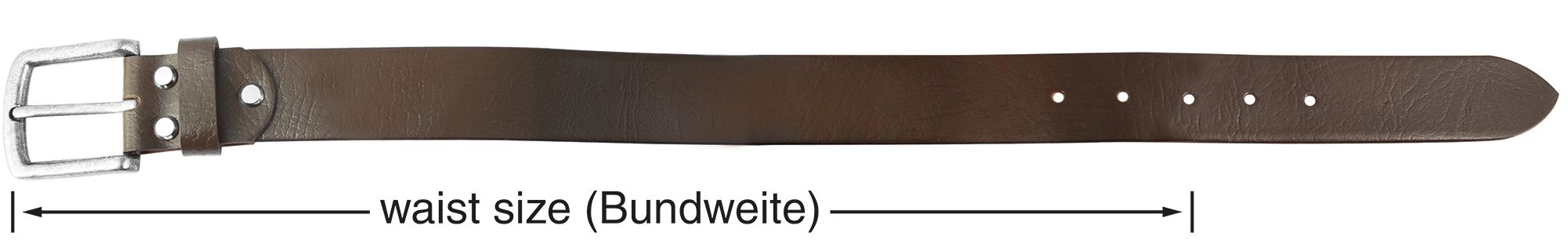 Leonardo Verrelli Echtleder Gürtel, kürzbar, dunkelbraun, 100 cm