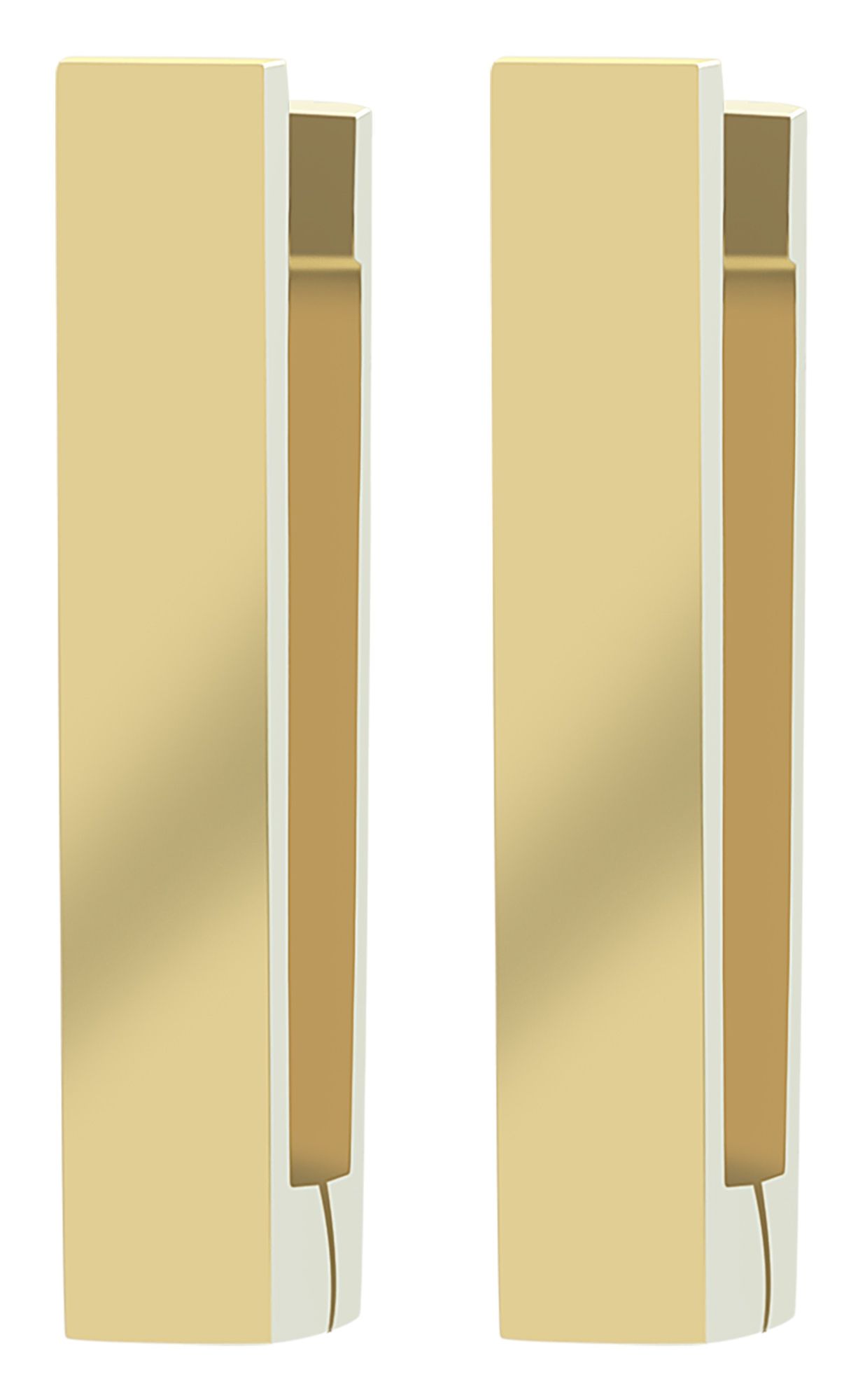 Akzent Klapp-Creolen "Kian", Edelstahl, rechteckig, goldfarben
