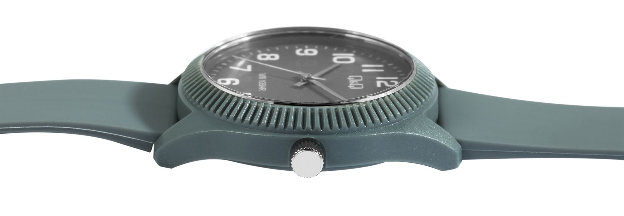 Q&Q Unisexuhr mit Silikonarmband, 10 Bar, grau