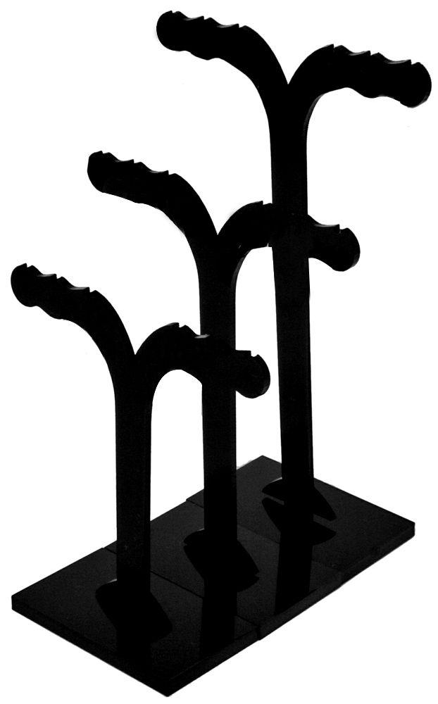 Ohrring-Aufsteller, schwarz, 3er Set, (ohne Deko)