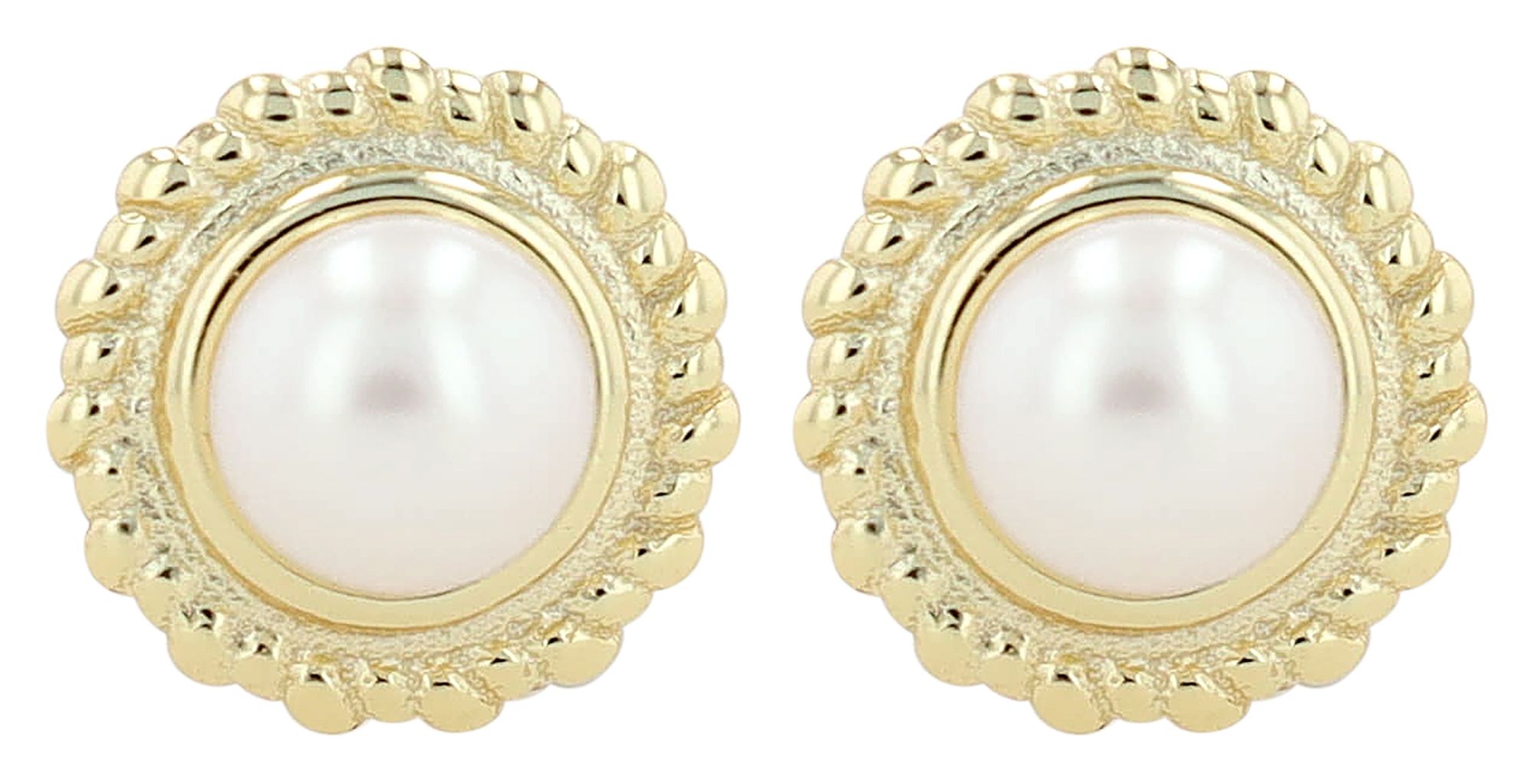 "Wally" 925/- Echt Silber Ohrstecker, Süßwasserperle, vergoldet