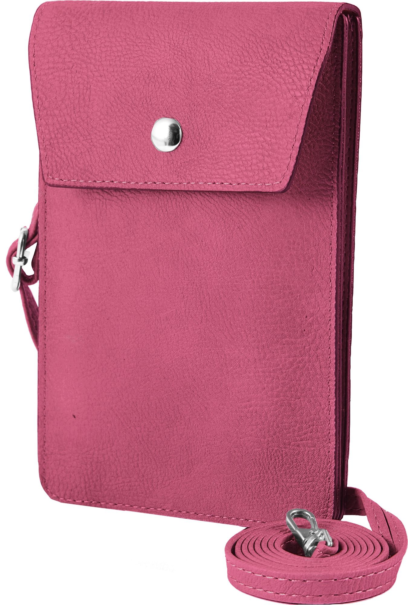 Handyumhängetasche Lederimitation, geeignet für iPhone 12, pink
