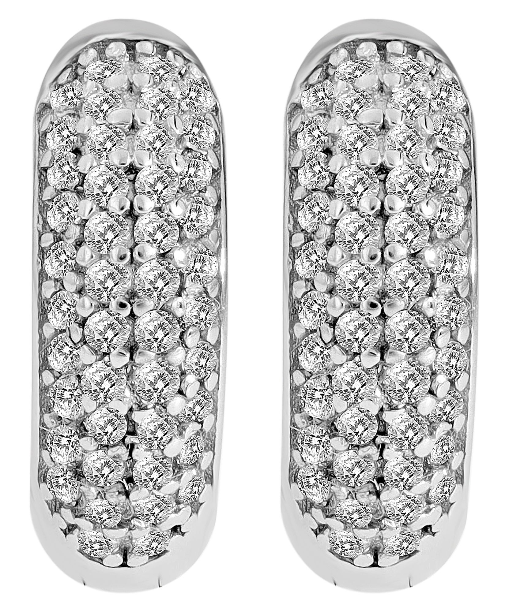 925/- Sterlingsilber Klapp-Creolen "Gladiola", rhodiniert