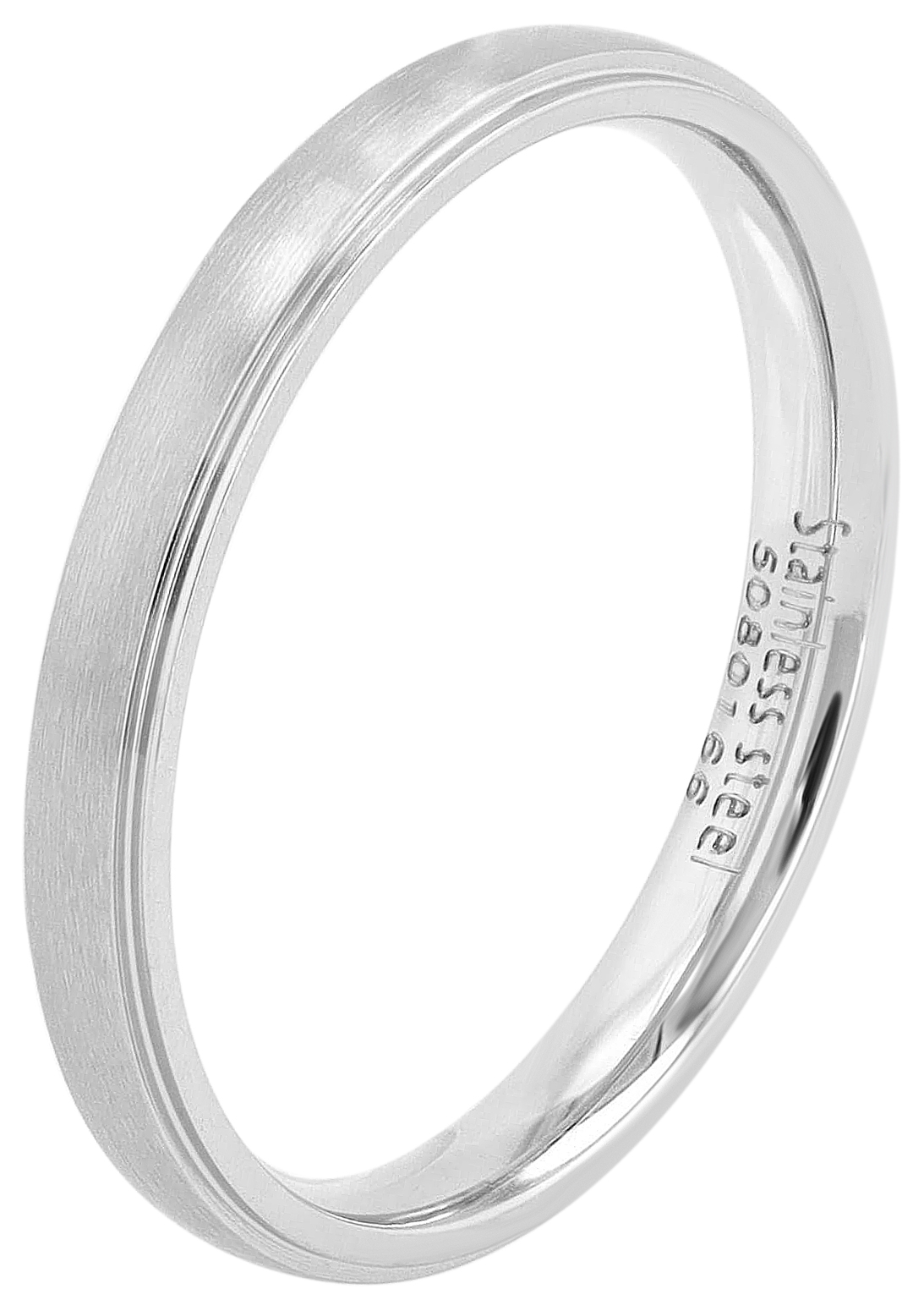 "Elegant Simplicity" Herren-Partnerring aus Edelstahl, Gr. 58
