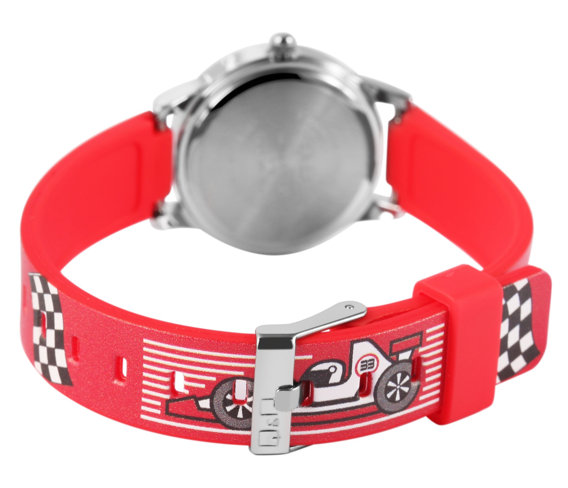 Q&Q Kinderuhr mit Kunststoffarmband, "Rennauto", 3 bar
