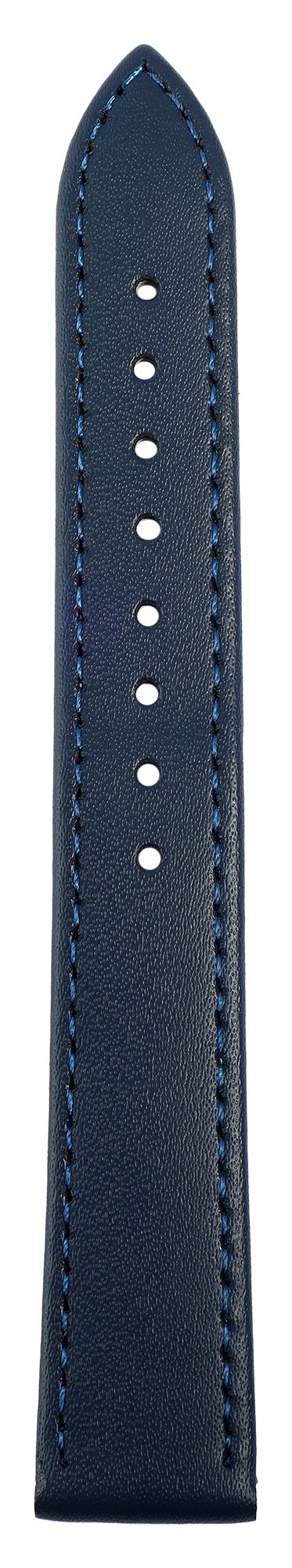 Echtleder-Uhrenarmband, dunkelblau, 20 mm