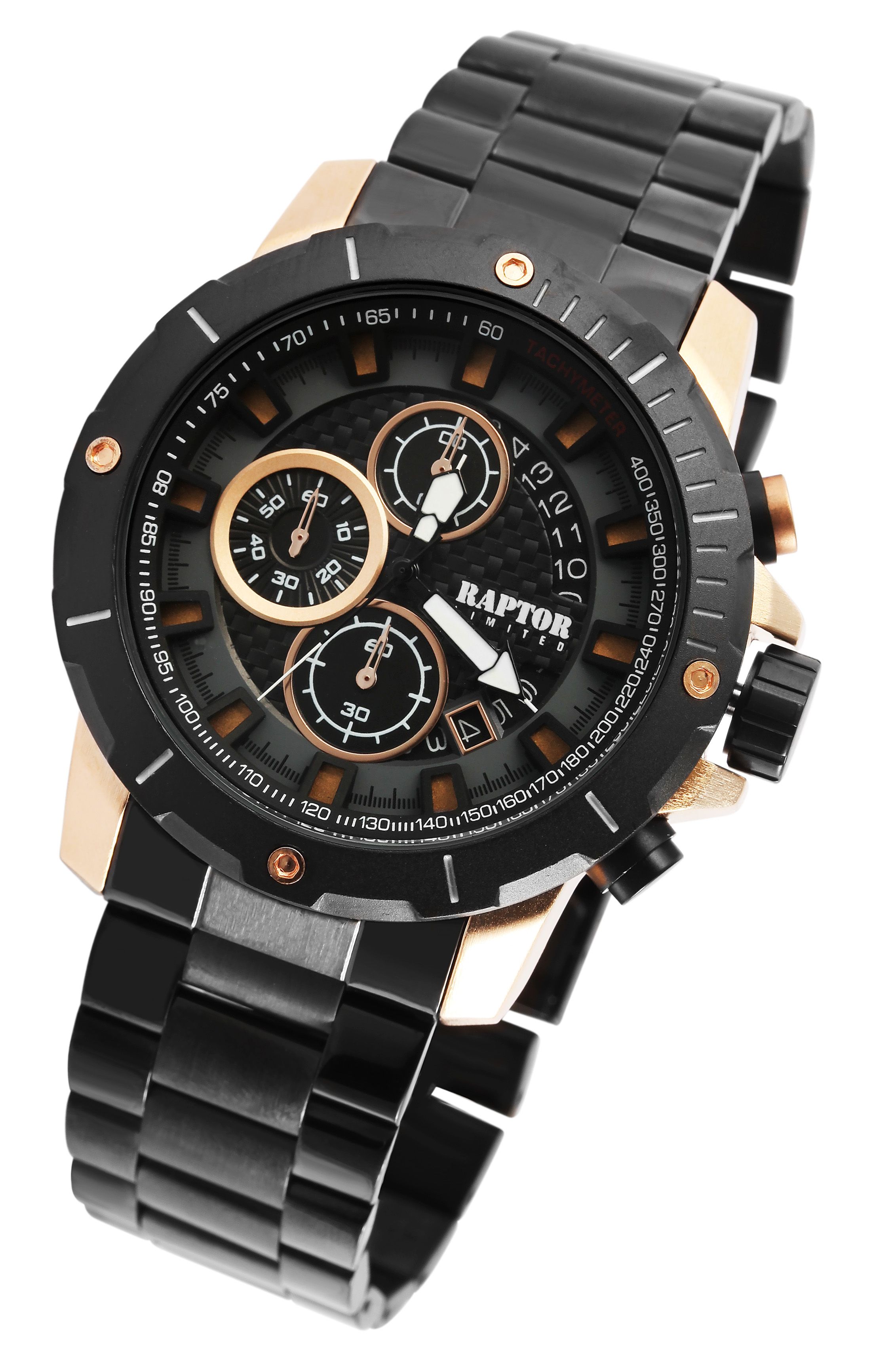 Raptor Limited Chronograph "Kifah", Edelstahlarmband