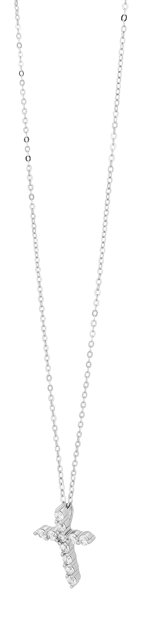 "Silma" 925/- Echt Silber Kette mit Anhänger, Zirkoniabesatz, 42 + 3 cm