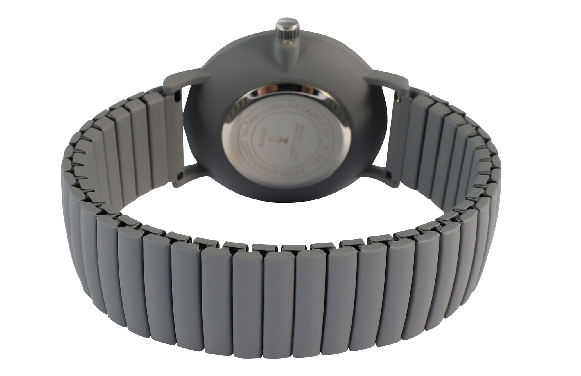 Excellanc Damenuhr mit Zugarmband, mattiertes Design, grau
