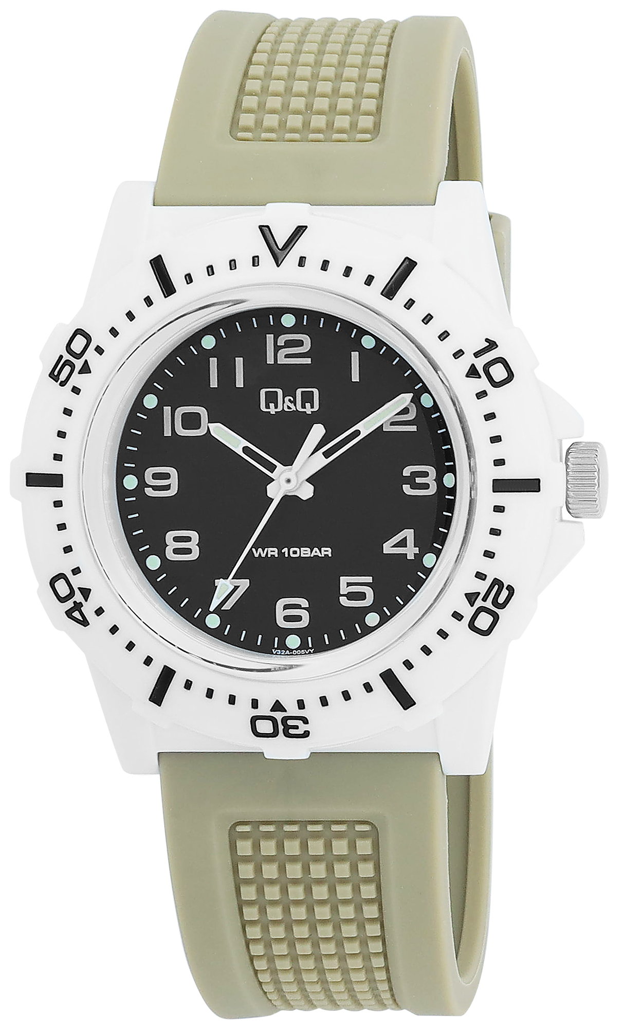 Q&Q Herrenuhr mit Silikonarmband, Ø 42 mm