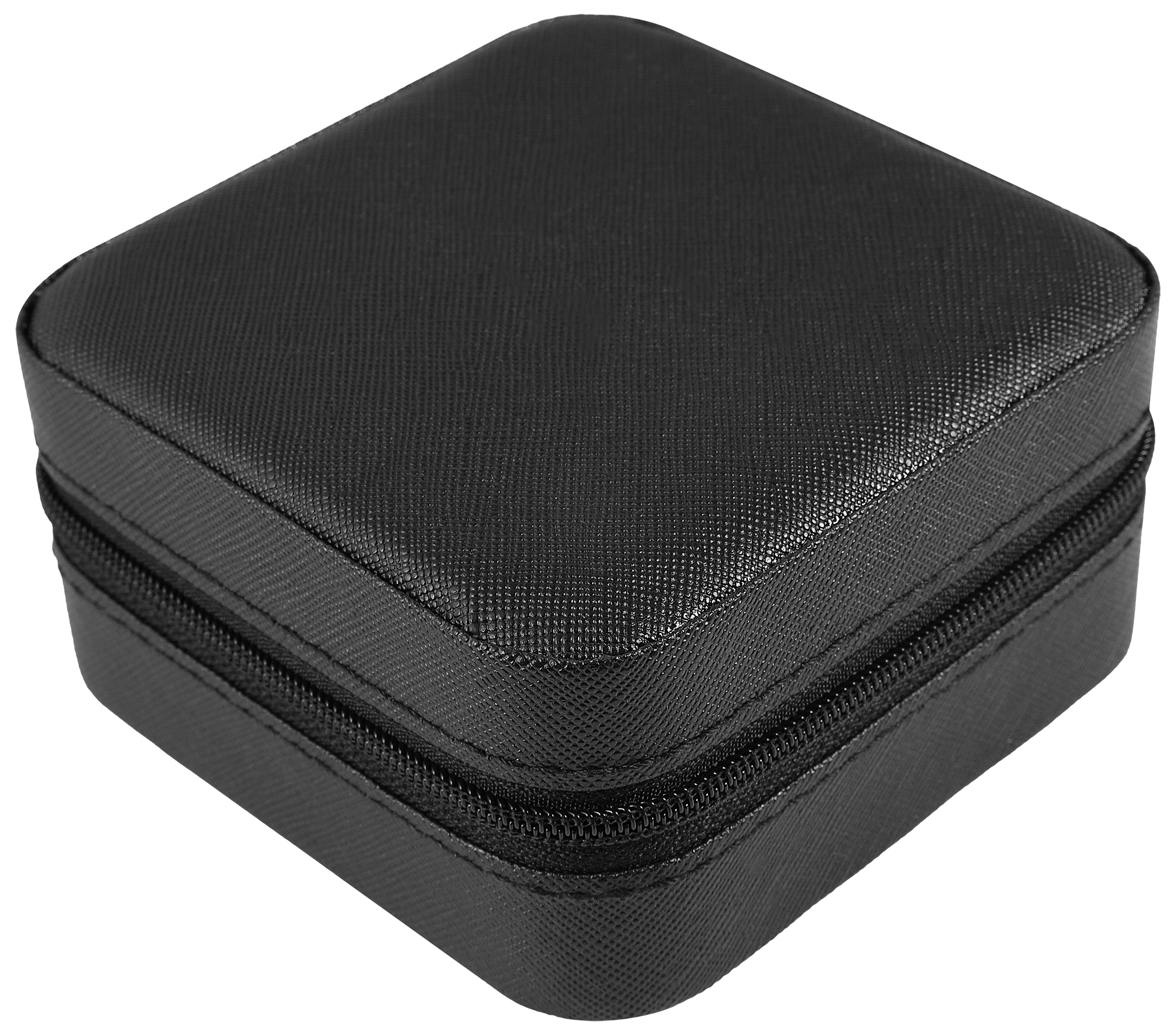 Aufbewahrungsbox für Schmuck/ Schmuck-Etui, 10 x 10 cm, grau, schwarz