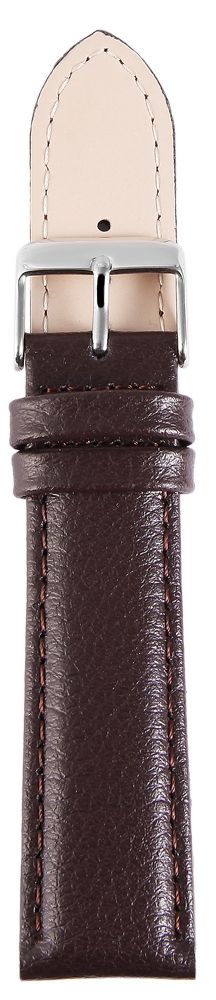 Echtleder-Uhrenarmband, dunkelbraun, 12 mm