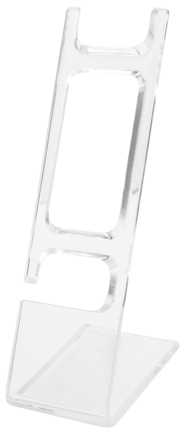 Uhrenaufsteller, transparent (ohne Deko), 12 cm x 3,3 cm x 5 cm