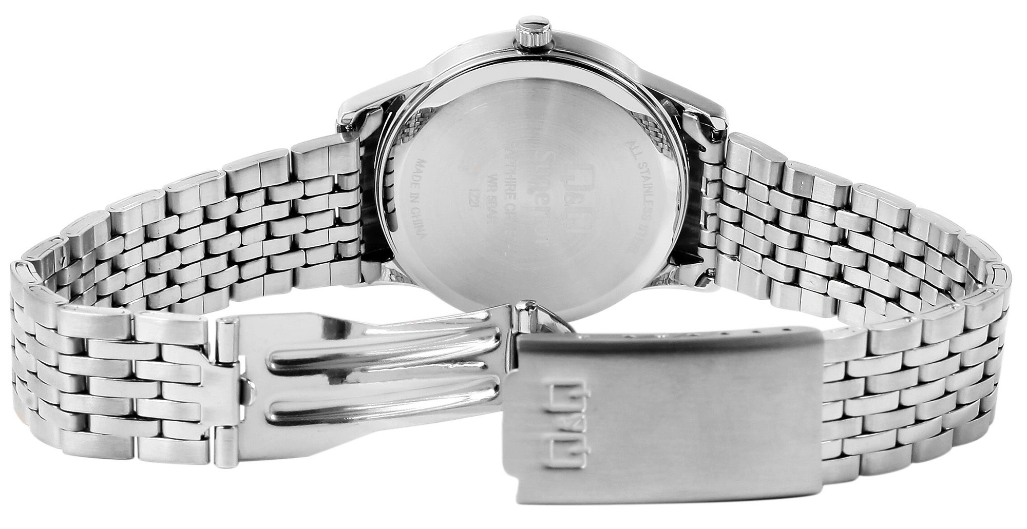Q&Q Superior Damenarmbanduhr, Edelstahl, Saphirglas, 5 bar