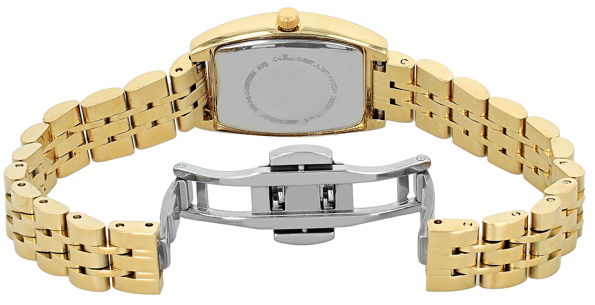 JUST WATCH Damenuhr "Akadia" mit Edelstahlband, Tonneau, Simili, goldfarbe/ silberfarben