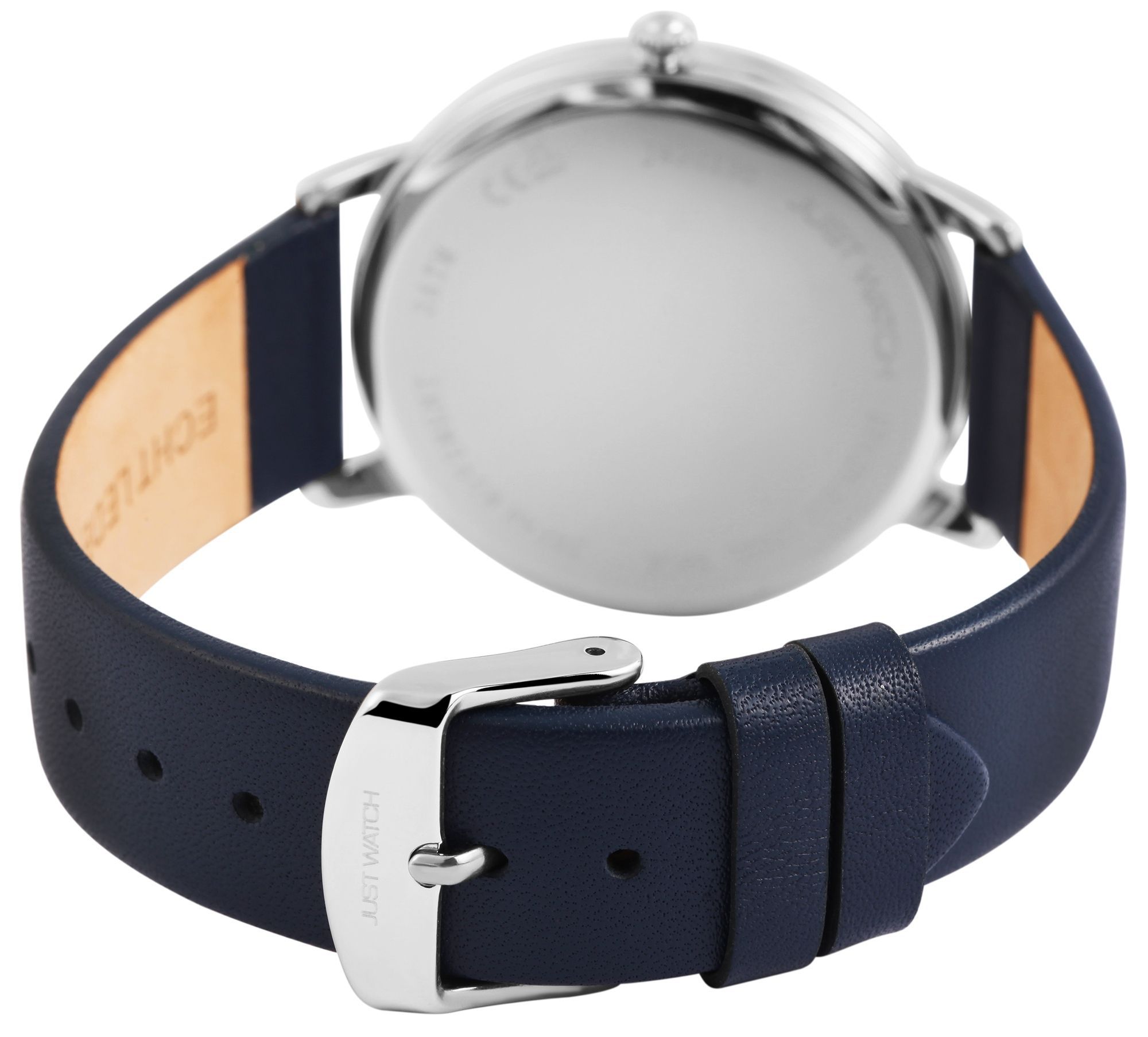 Just Watch Herrenuhr Echtlederband blau