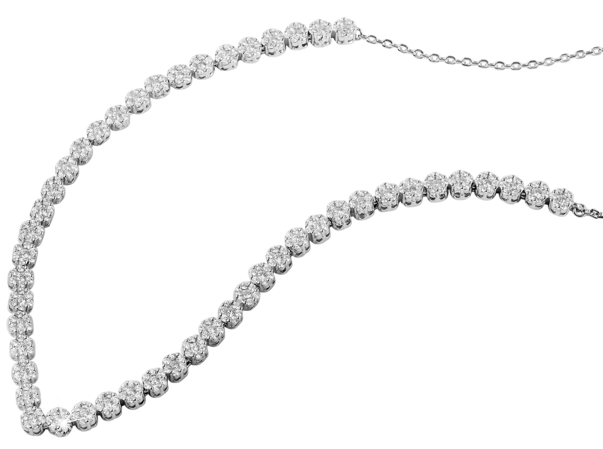925/- Echt Silber Kette "Danjana" (42+3cm) 925/rhodiniert