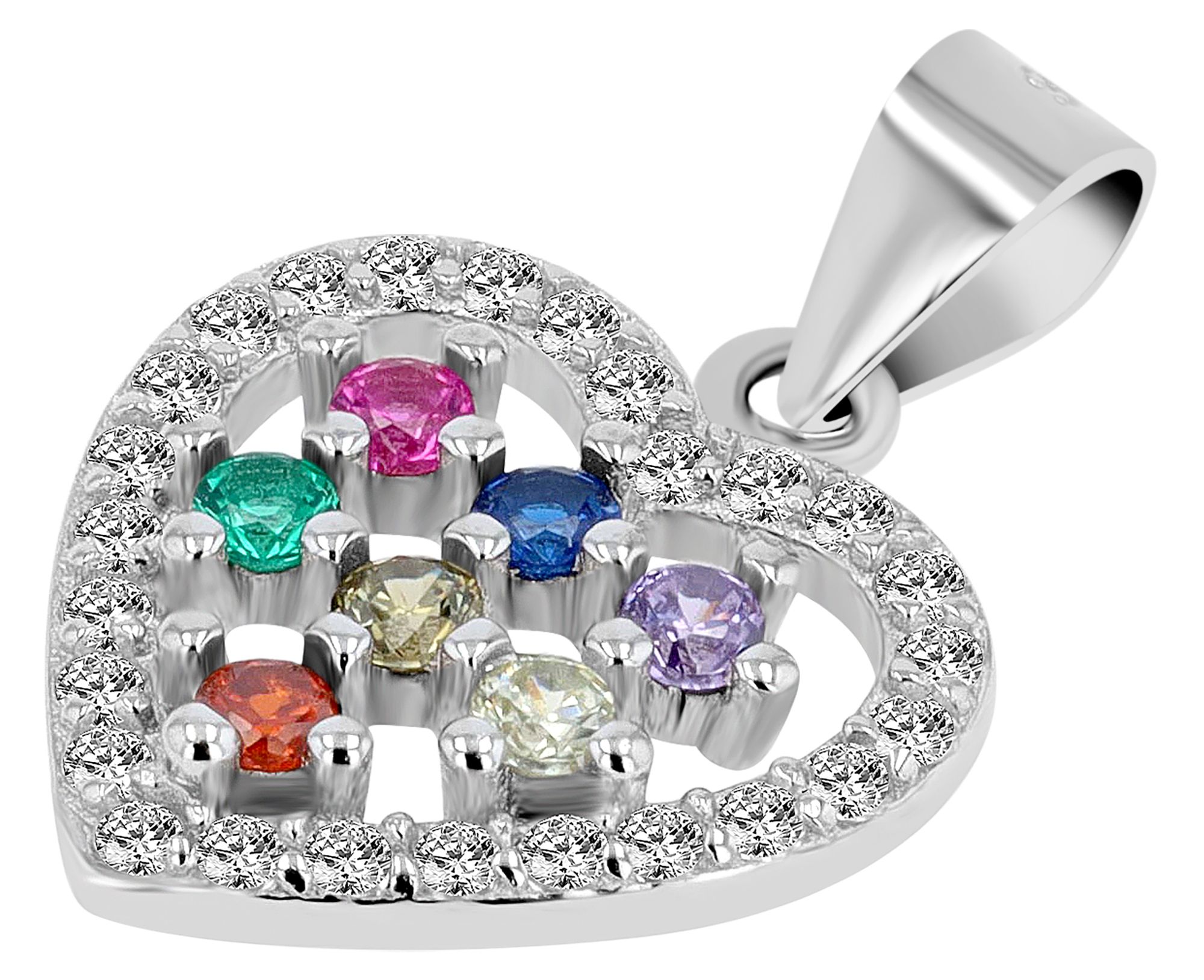 925/- Echt Silber Schmuckset "Enya" mit Ohrringen und Anhänger, Herzen