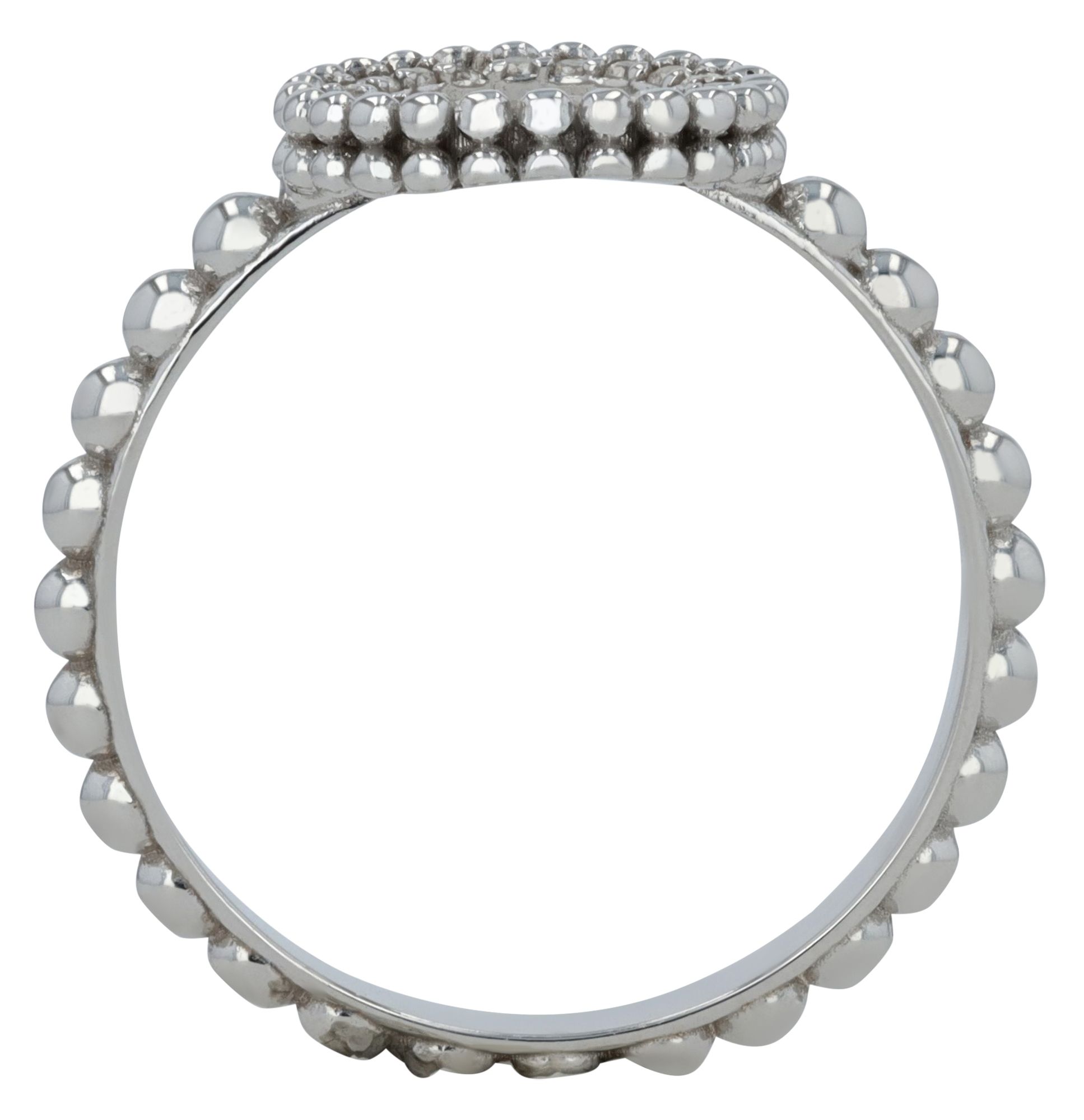 "Dotti" 925/- Echt Silber Damenring, rhodiniert, Gr 54