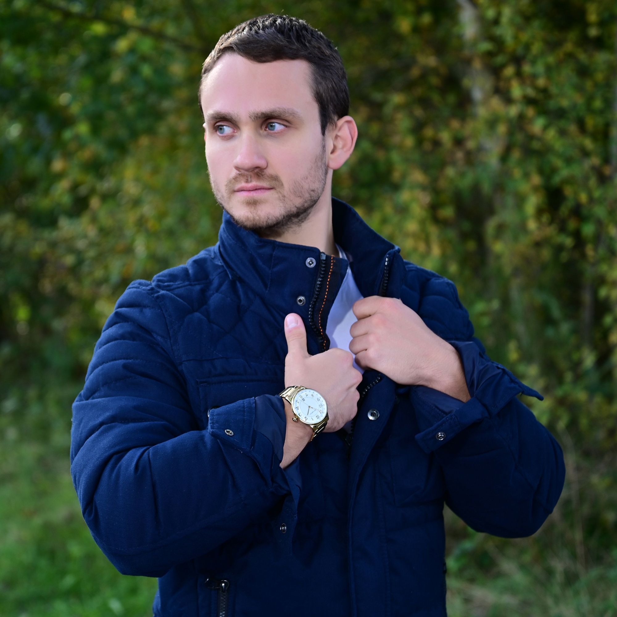 Just Watch Herrenuhr mit Edelstahlarmband, goldfarben