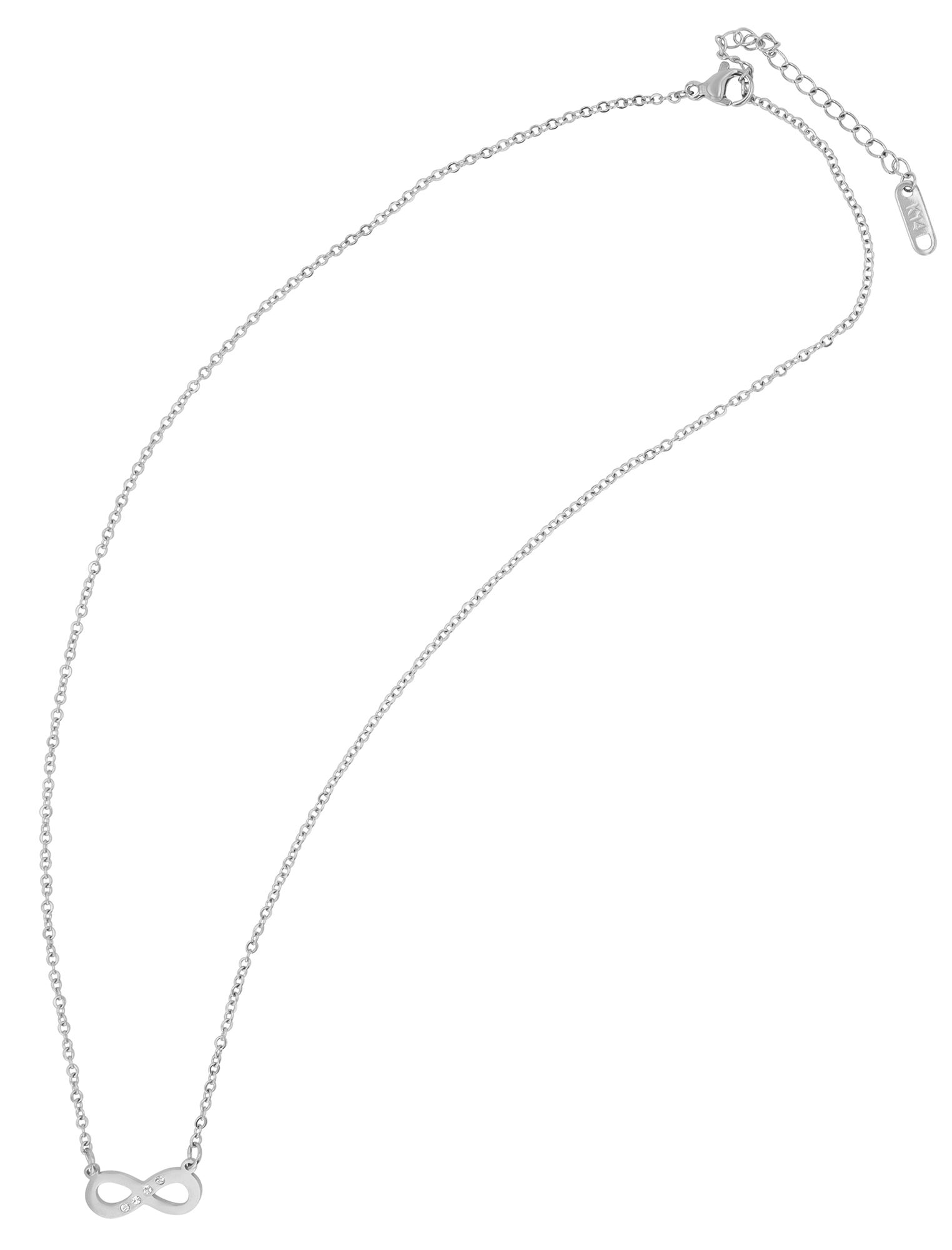 Akzent Infinity-Halskette "Priam", Edelstahl, silberfarben