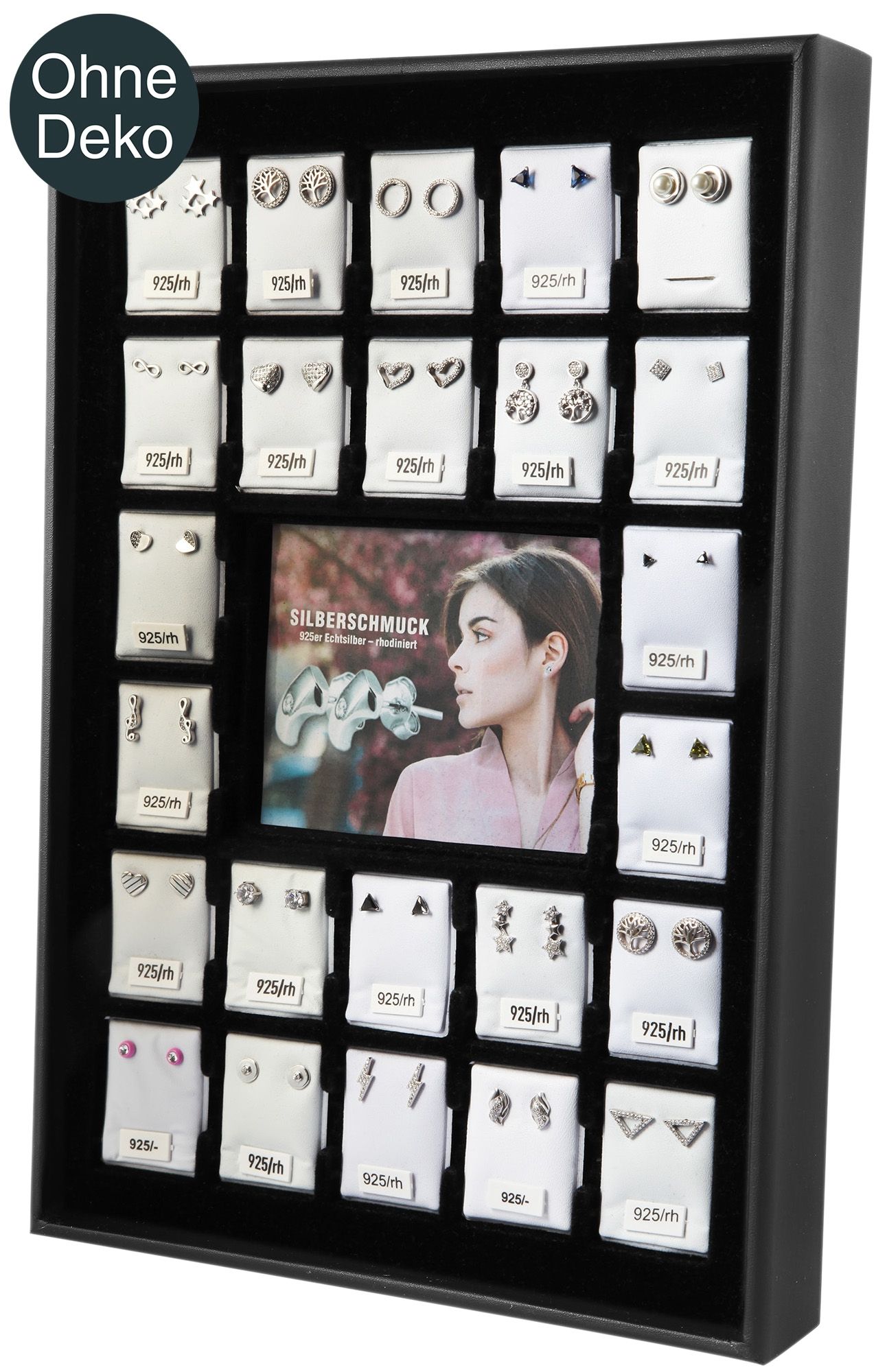 Schmucktablett zur Präsentation ohne Inlays, schwarz, 34,5 cm x 23,5 cm x 4,5 cm