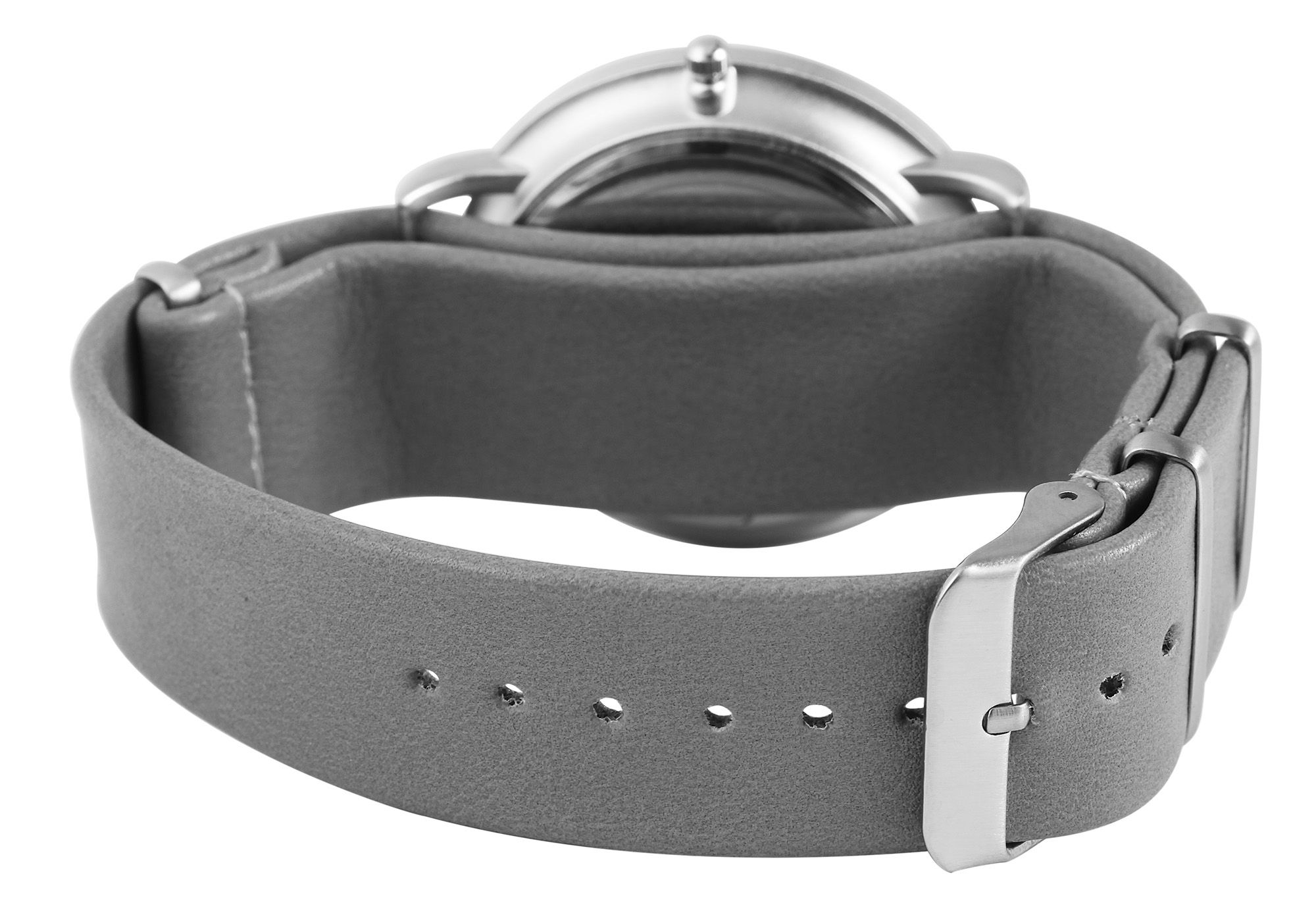 Excellanc Armbanduhr Herren Armband aus Lederimitat, grau
