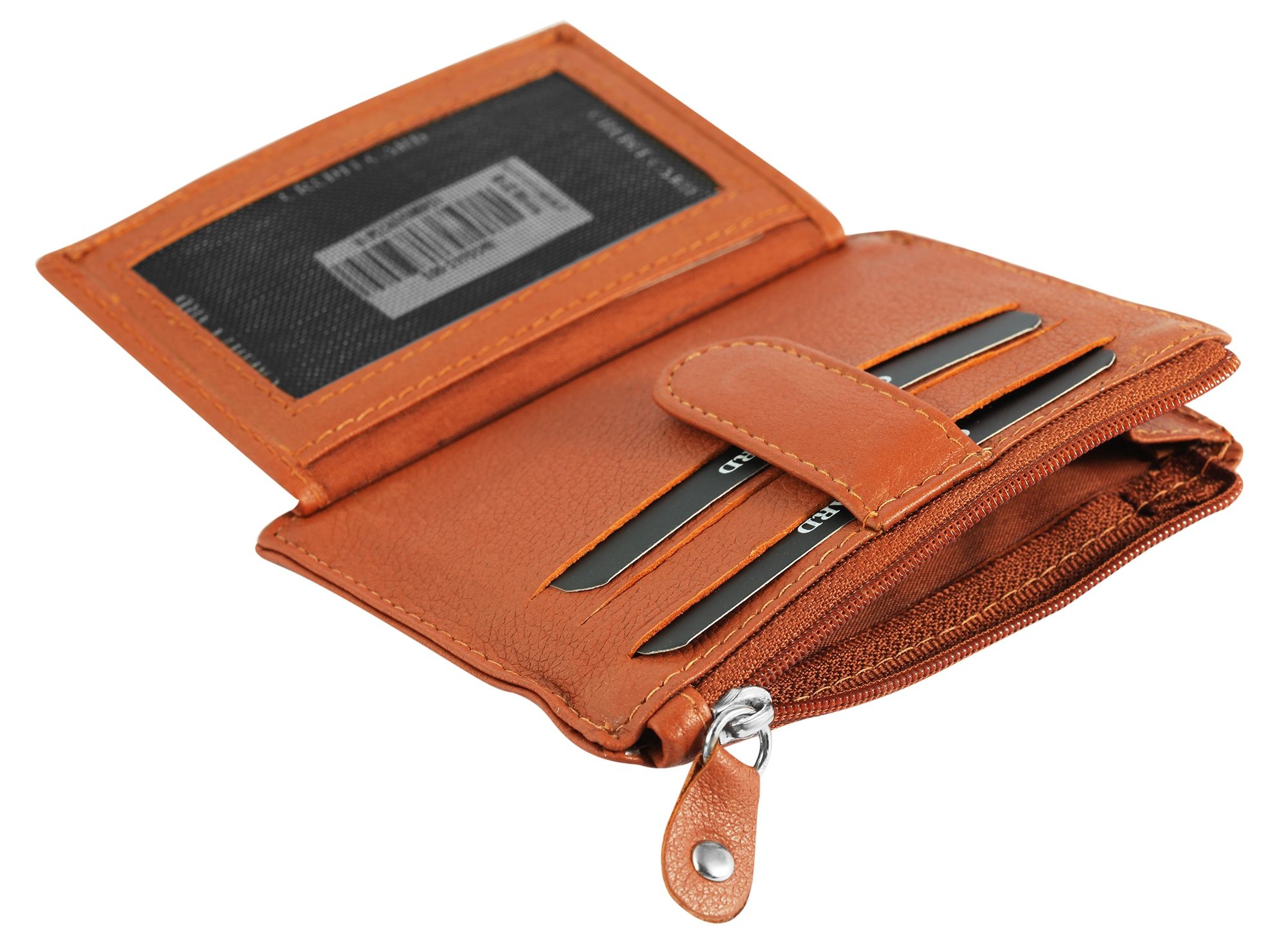 Leonardo Verrelli Echtleder (Fossil Nappa) Kartenetui, RFID, cognac