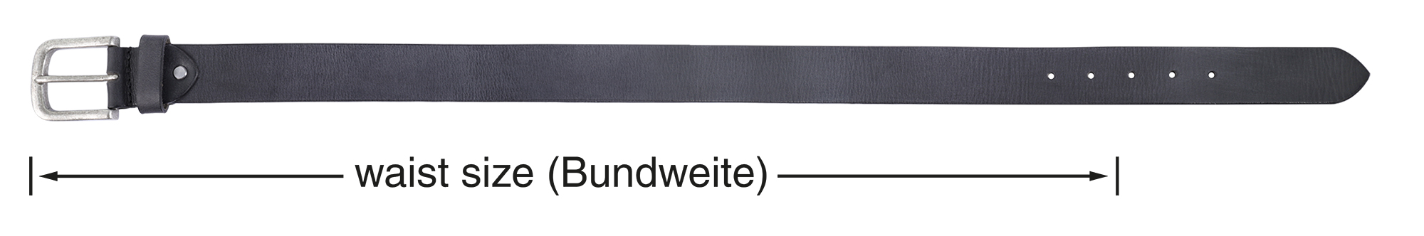 Leonardo Verrelli Echtleder Gürtel, schwarz, kürzbar, 90 cm