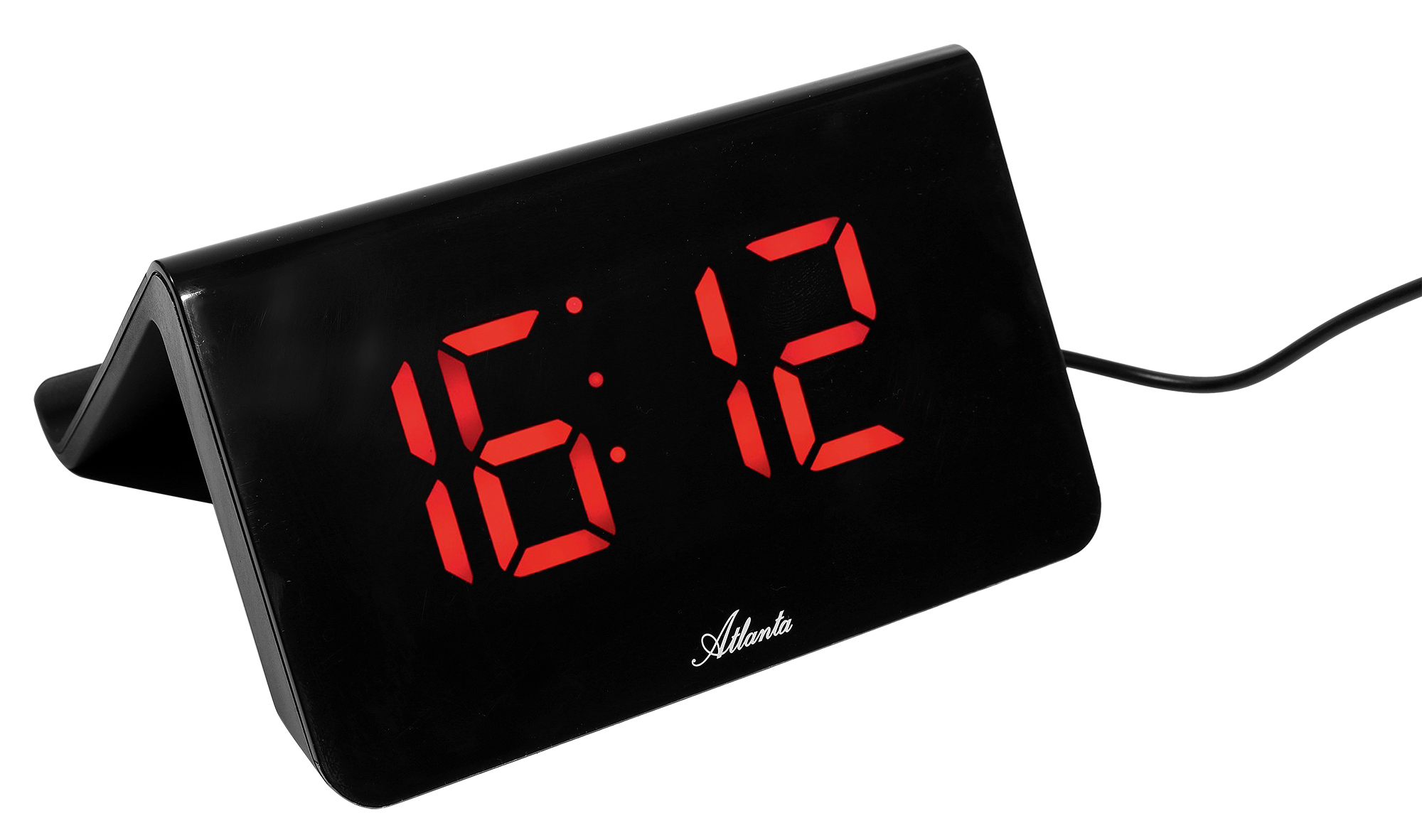 Multifunktions-Wecker (großer roter LED Anzeige, Wireless Ladestation, inkl. USB Kabel), schwarz