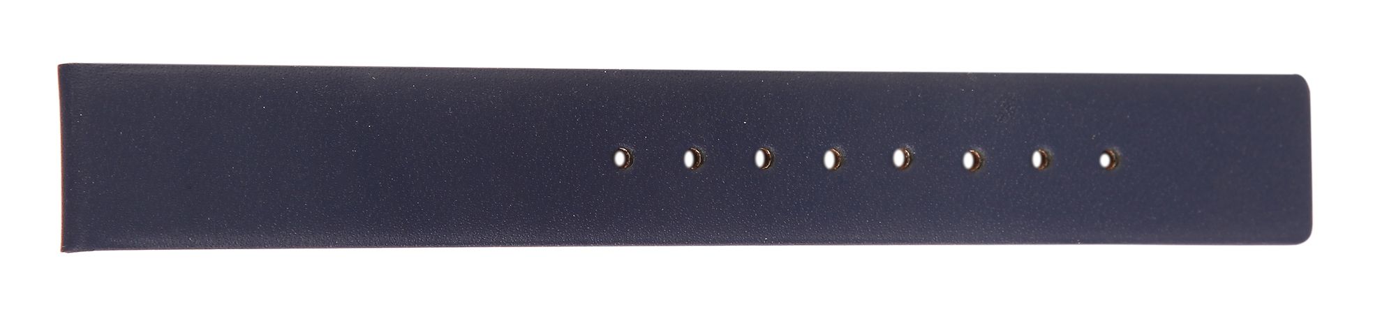 Echtleder Uhrenarmband, nahtlos, dunkelblau, 18 mm