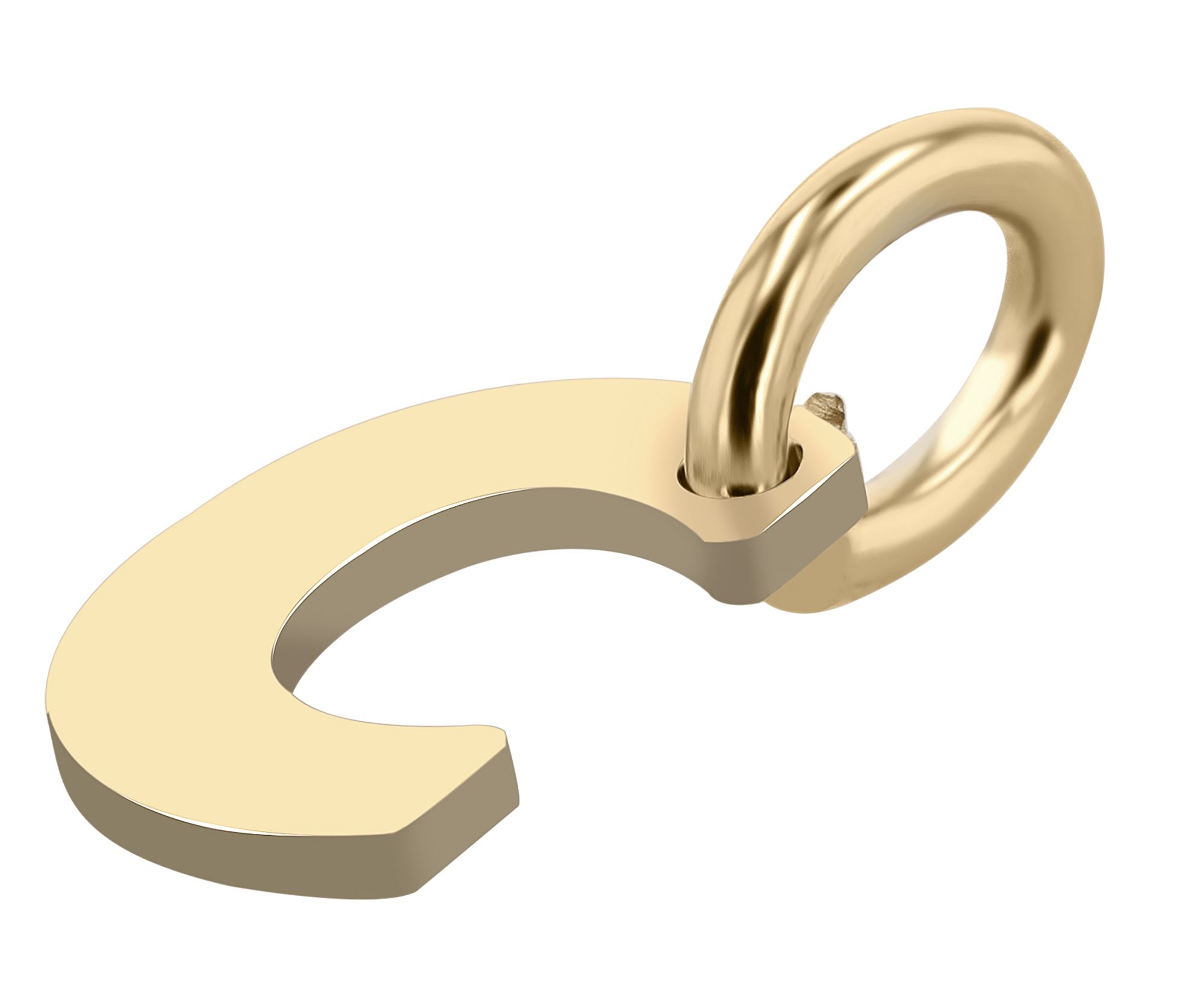 375/- Gold Anhänger "Golden Initials - C" ohne Kette, Buchstaben, Initialien, 9 Karat, Gelbgold