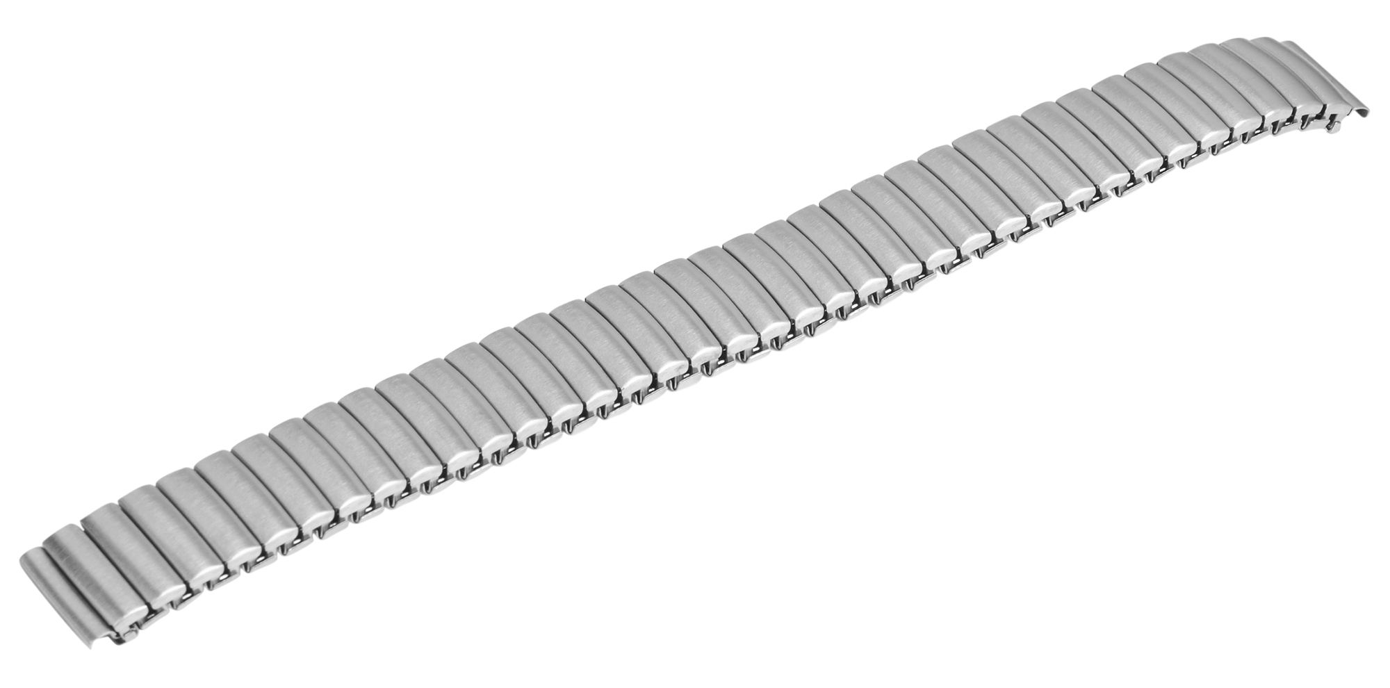 Edelstahl-Zugarmband, silberfarben, mattiert, 14 mm