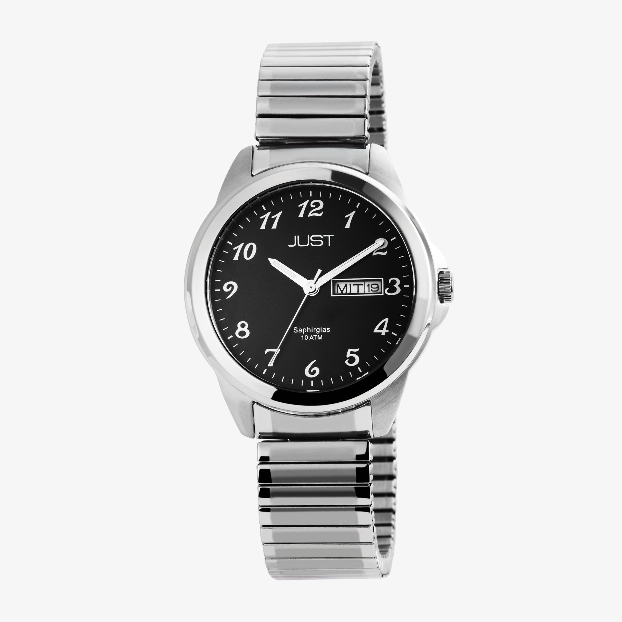 Just Herrenuhr Edelstahl Zugband silberfarbig