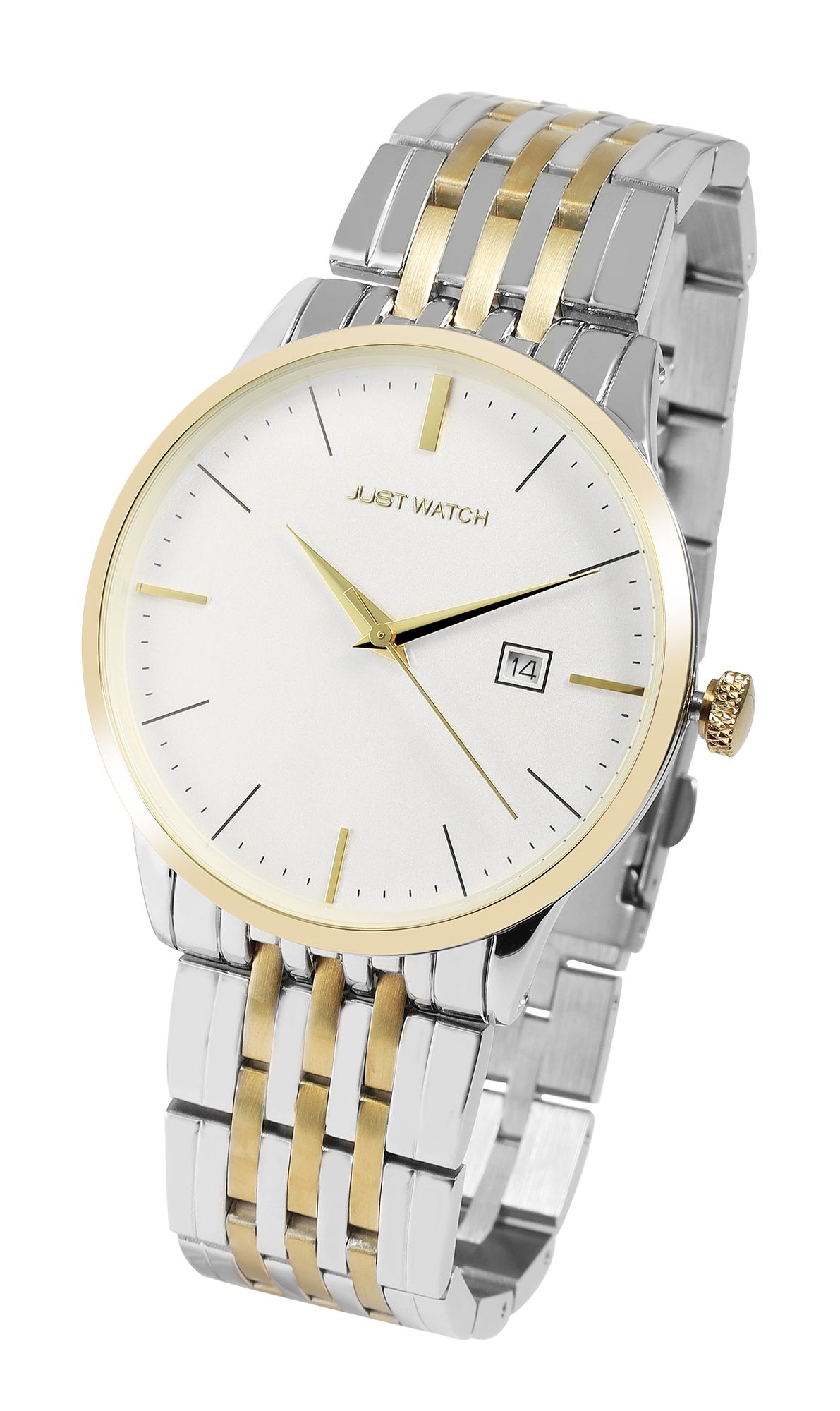 Just Watch Unisexuhr mit Edelstahlarmband, bicolor