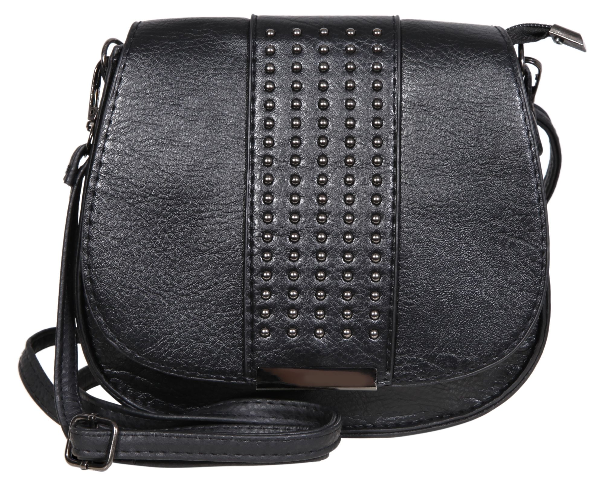 Damen Handtasche aus Lederimitation, schwarz
