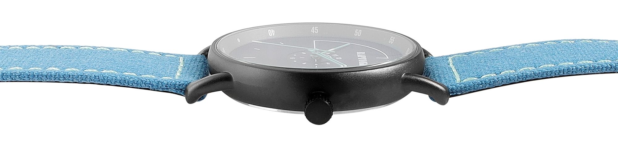 Raptor Herrenuhr "Zoltar" mit Textilarmband, Datumsanzeige, 5 ATM, blau