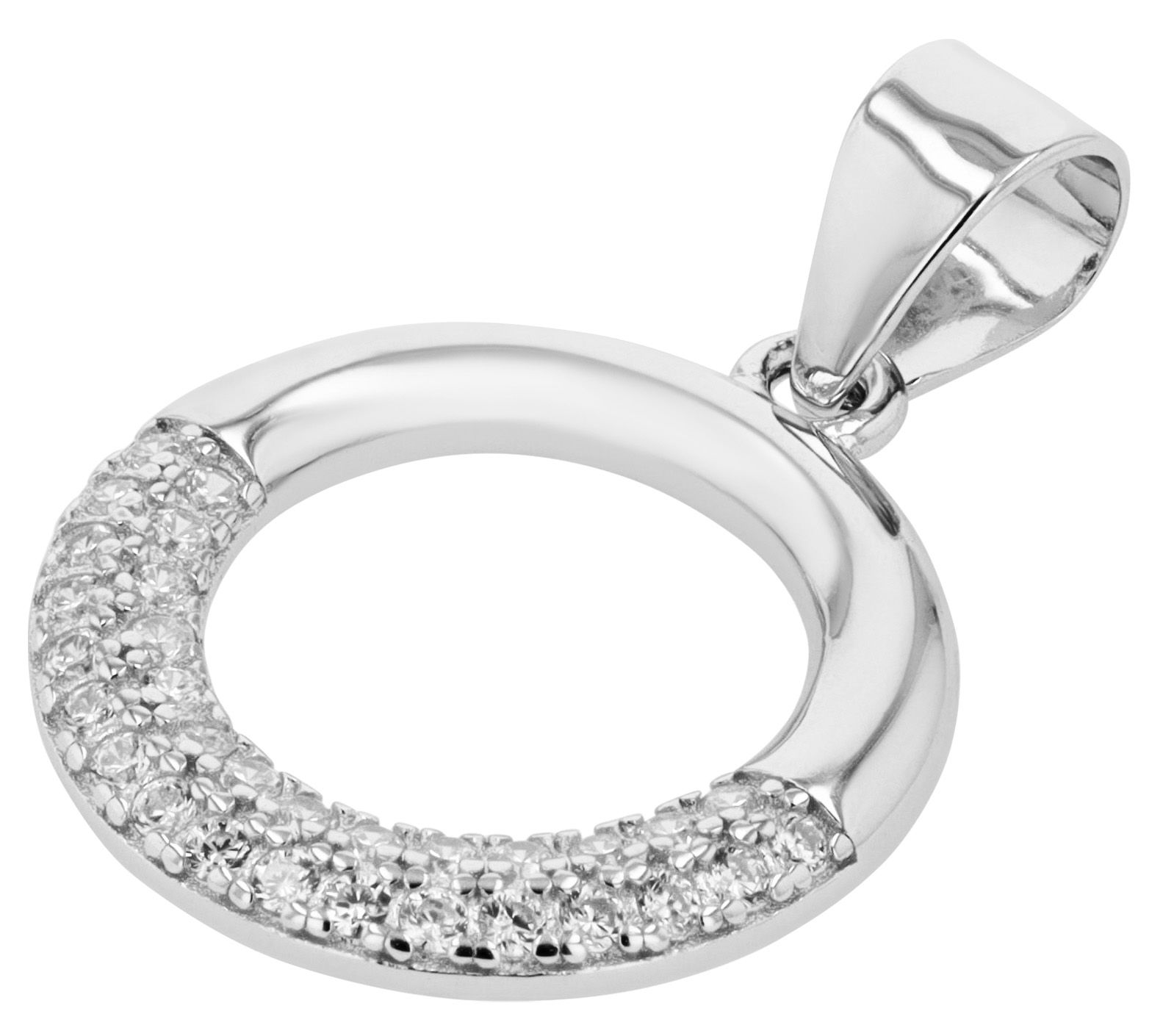 925/- Echt Silber Anhänger "Declan" mit Zirkonia, rhodiniert